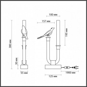 Настольная лампа декоративная Odeon Light Lark 5431/2TL в Екатеринбурге - mebel24.online | фото 4