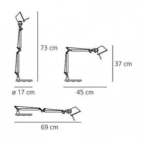 Настольная лампа офисная Artemide  A001300 в Екатеринбурге - mebel24.online | фото