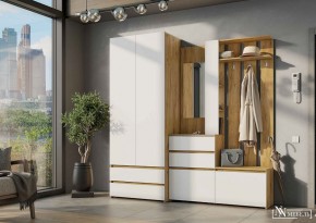 НЕКСТ 1 Вешалка с зеркалом + Шкаф 2-х ств. с ящиками в Екатеринбурге - mebel24.online | фото