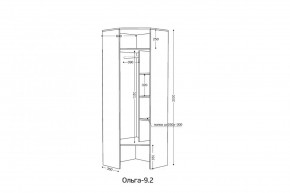 ОЛЬГА 9.2 Шкаф угловой с зеркалом в Екатеринбурге - mebel24.online | фото 2