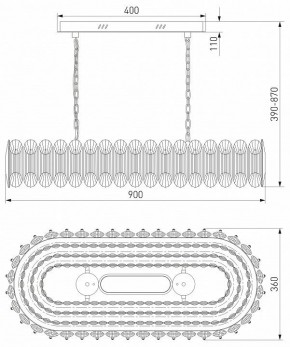 Подвесная люстра Bogate-s Chaleur a067822 в Екатеринбурге - mebel24.online | фото 5