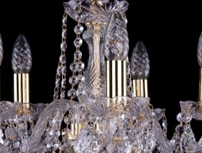 Подвесная люстра Bohemia Ivele Crystal 1402 1402/5/141/G/Leafs в Екатеринбурге - mebel24.online | фото 3
