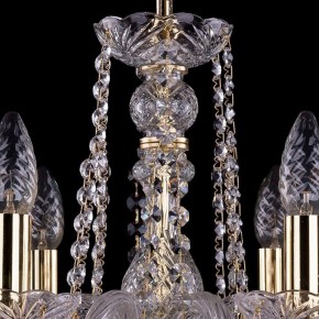 Подвесная люстра Bohemia Ivele Crystal 1402 1402/6/160/G/Leafs в Екатеринбурге - mebel24.online | фото 4