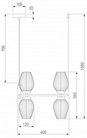 Подвесная люстра Eurosvet Alva 30183/4 латунь в Екатеринбурге - mebel24.online | фото 4