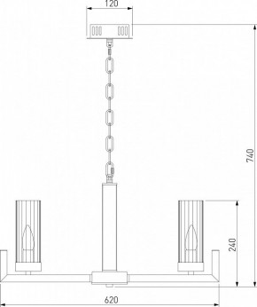 Подвесная люстра Eurosvet Arganie 60133/6 серебро в Екатеринбурге - mebel24.online | фото 3