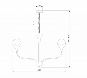 Подвесная люстра Eurosvet Calyx 60169/6 никель в Екатеринбурге - mebel24.online | фото 3