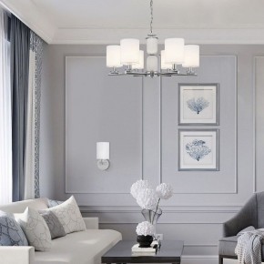 Подвесная люстра Eurosvet Caprera 60146/8 никель в Екатеринбурге - mebel24.online | фото 4
