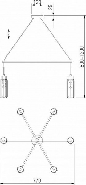 Подвесная люстра Eurosvet Gilian 60163/6 никель в Екатеринбурге - mebel24.online | фото 3