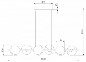 Подвесная люстра Eurosvet Moity 70149/6 черный/латунь в Екатеринбурге - mebel24.online | фото 5