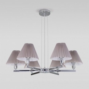 Подвесная люстра Eurosvet Peony 60136/6 хром/серый в Екатеринбурге - mebel24.online | фото 4