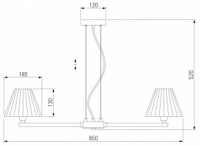 Подвесная люстра Eurosvet Peony 60136/8 хром/серый в Екатеринбурге - mebel24.online | фото 3