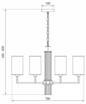 Подвесная люстра Eurosvet Soffio 60134/8 никель в Екатеринбурге - mebel24.online | фото 5