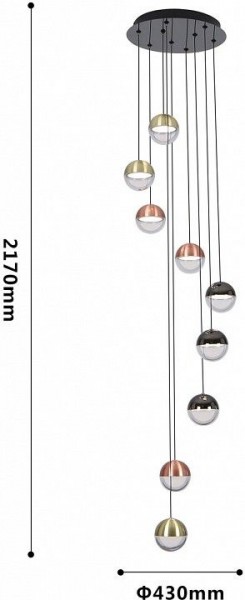 Подвесная люстра Favourite Luna 4371-9P в Екатеринбурге - mebel24.online | фото 5
