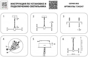 Подвесная люстра Lightstar Iris 734247 в Екатеринбурге - mebel24.online | фото 4