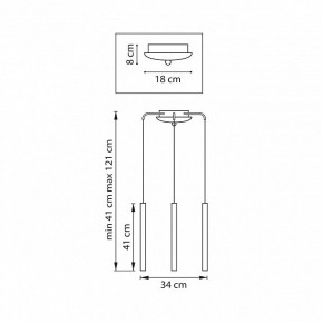 Подвесная люстра Lightstar Tubo L3T747243 в Екатеринбурге - mebel24.online | фото 3