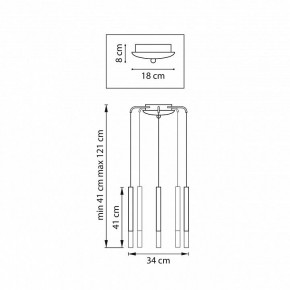 Подвесная люстра Lightstar Tubo L5T747143 в Екатеринбурге - mebel24.online | фото 3