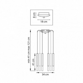 Подвесная люстра Lightstar Tubo L8T747133 в Екатеринбурге - mebel24.online | фото 3