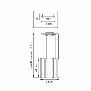 Подвесная люстра Lightstar Tubo L8T747247 в Екатеринбурге - mebel24.online | фото 3