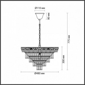 Подвесная люстра Lumion Esme 5233/8 в Екатеринбурге - mebel24.online | фото 4