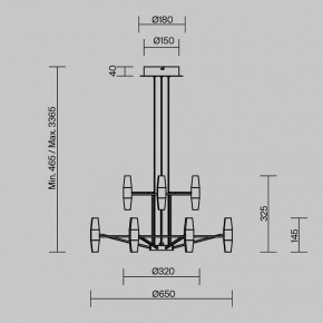 Подвесная люстра Maytoni Arana MOD401PL-L72BS3K в Екатеринбурге - mebel24.online | фото 5