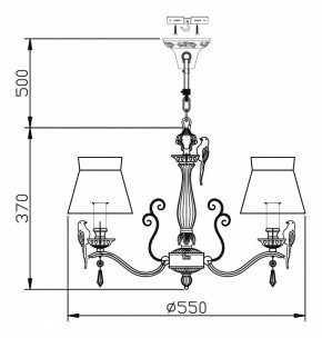 Подвесная люстра Maytoni Bird ARM013-03-W в Екатеринбурге - mebel24.online | фото 6
