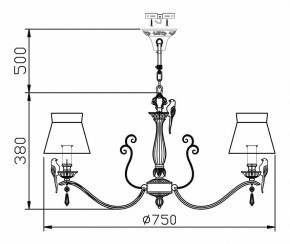 Подвесная люстра Maytoni Bird ARM013-08-W в Екатеринбурге - mebel24.online | фото 5