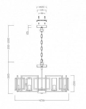 Подвесная люстра Maytoni Bowi H009PL-06G в Екатеринбурге - mebel24.online | фото 4