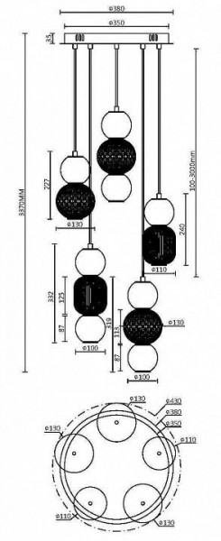 Подвесная люстра Maytoni Drop MOD273PL-L80G3K в Екатеринбурге - mebel24.online | фото 2