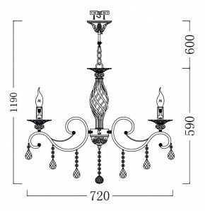 Подвесная люстра Maytoni Grace ARM247-08-G в Екатеринбурге - mebel24.online | фото 4
