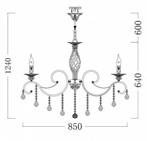Подвесная люстра Maytoni Grace RC247-PL-10-R в Екатеринбурге - mebel24.online | фото 6