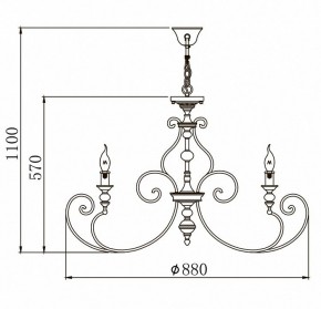 Подвесная люстра Maytoni Karina H631-PL-08-B в Екатеринбурге - mebel24.online | фото 3