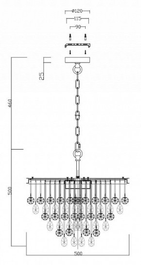 Подвесная люстра Maytoni Linn MOD091PL-05G в Екатеринбурге - mebel24.online | фото 5