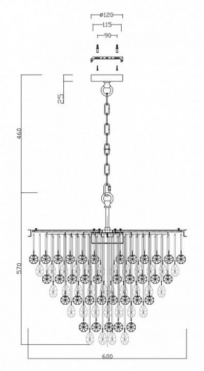 Подвесная люстра Maytoni Linn MOD091PL-07CH в Екатеринбурге - mebel24.online | фото 4