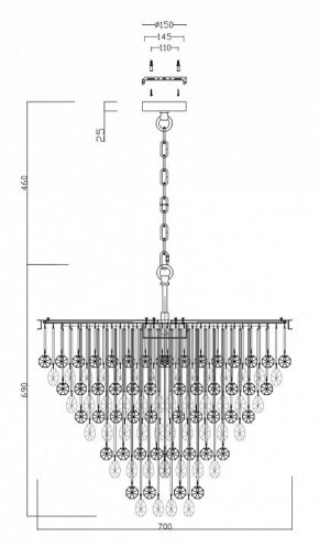 Подвесная люстра Maytoni Linn MOD091PL-09CH в Екатеринбурге - mebel24.online | фото 3