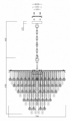 Подвесная люстра Maytoni Linn MOD091PL-09G в Екатеринбурге - mebel24.online | фото 4