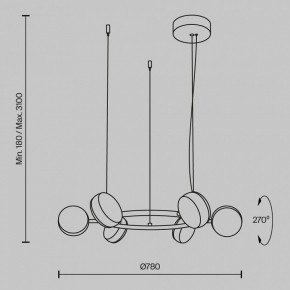 Подвесная люстра Maytoni Mind MOD299PL-L60BC3K в Екатеринбурге - mebel24.online | фото 4