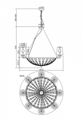 Подвесная люстра Maytoni Pantheon H021PL-08CH в Екатеринбурге - mebel24.online | фото 4