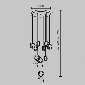 Подвесная люстра Maytoni Pharao MOD361PL-L41BS3K в Екатеринбурге - mebel24.online | фото 4