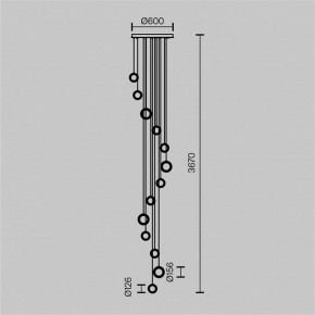 Подвесная люстра Maytoni Pharao MOD361PL-L58BS3K в Екатеринбурге - mebel24.online | фото 4