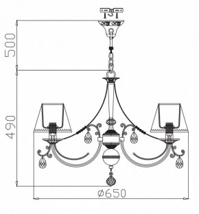 Подвесная люстра Maytoni Soffia RC093-PL-06-R в Екатеринбурге - mebel24.online | фото 4