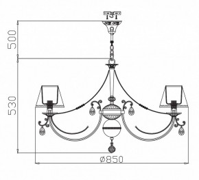 Подвесная люстра Maytoni Soffia RC093-PL-08-R в Екатеринбурге - mebel24.online | фото 5
