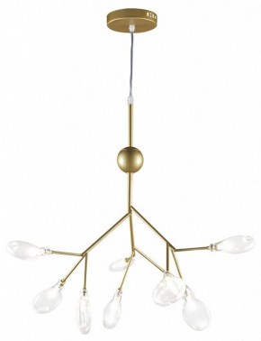 Подвесная люстра Natali Kovaltseva GRACE ll GRACE 75554/9С GOLD SATIN в Екатеринбурге - mebel24.online | фото 2