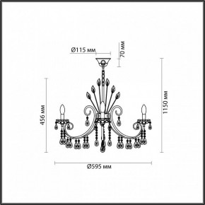 Подвесная люстра Odeon Light Versia 4977/6 в Екатеринбурге - mebel24.online | фото 5