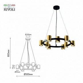 Подвесная люстра Rivoli Chloe Б0057929 в Екатеринбурге - mebel24.online | фото 5