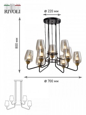 Подвесная люстра Rivoli Gera Б0047325 в Екатеринбурге - mebel24.online | фото 6