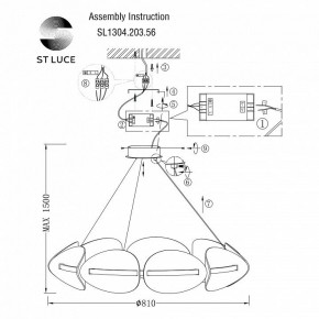 Подвесная люстра ST-Luce Etoile SL1304.203.56 в Екатеринбурге - mebel24.online | фото 6