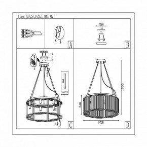 Подвесная люстра ST-Luce Velletri SL1627.103.07 в Екатеринбурге - mebel24.online | фото 5