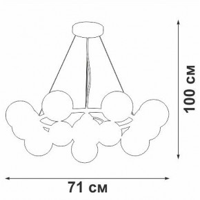 Подвесная люстра Vitaluce V48410 V48410-8/12S в Екатеринбурге - mebel24.online | фото 3