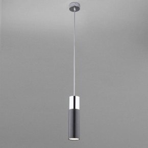 Подвесной светильник Eurosvet Double Topper 50135/1 LED хром/черный в Екатеринбурге - mebel24.online | фото 3