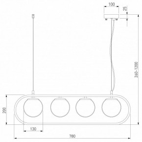 Подвесной светильник Eurosvet Ringo 50089/4 хром в Екатеринбурге - mebel24.online | фото 3